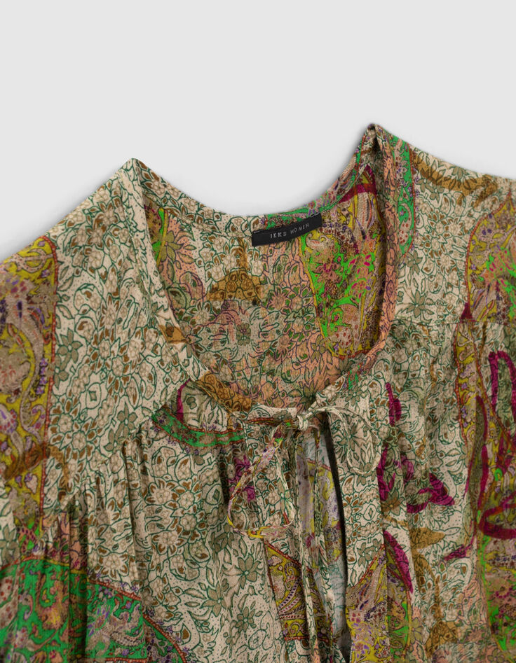 Women’s almond paisley print top-2