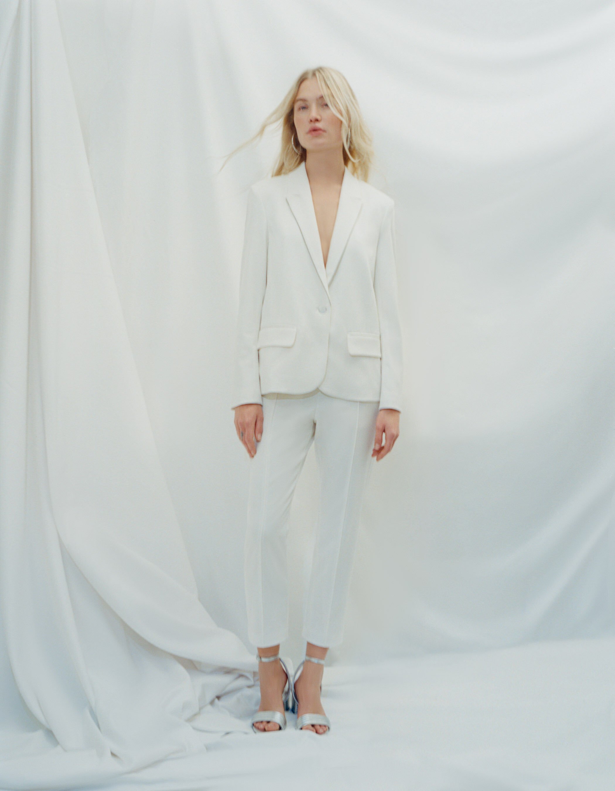 Americana blanca bolitas mujer IKKS
