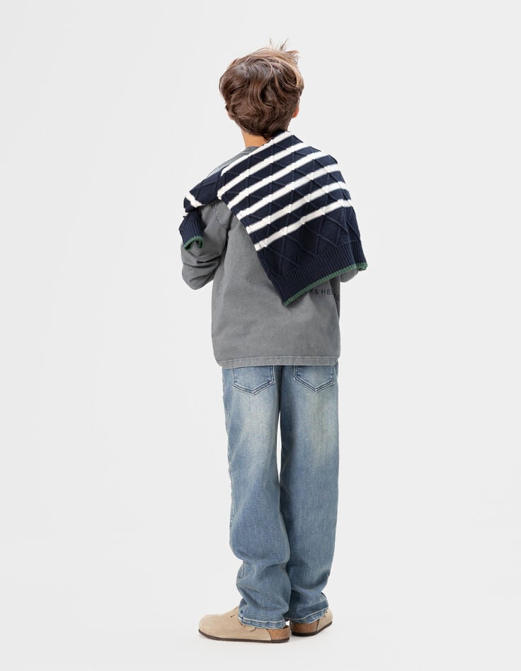 Baggy blauwe jeans dirty wash jongens-3 Baggy blauwe jeans dirty wash jongens-3