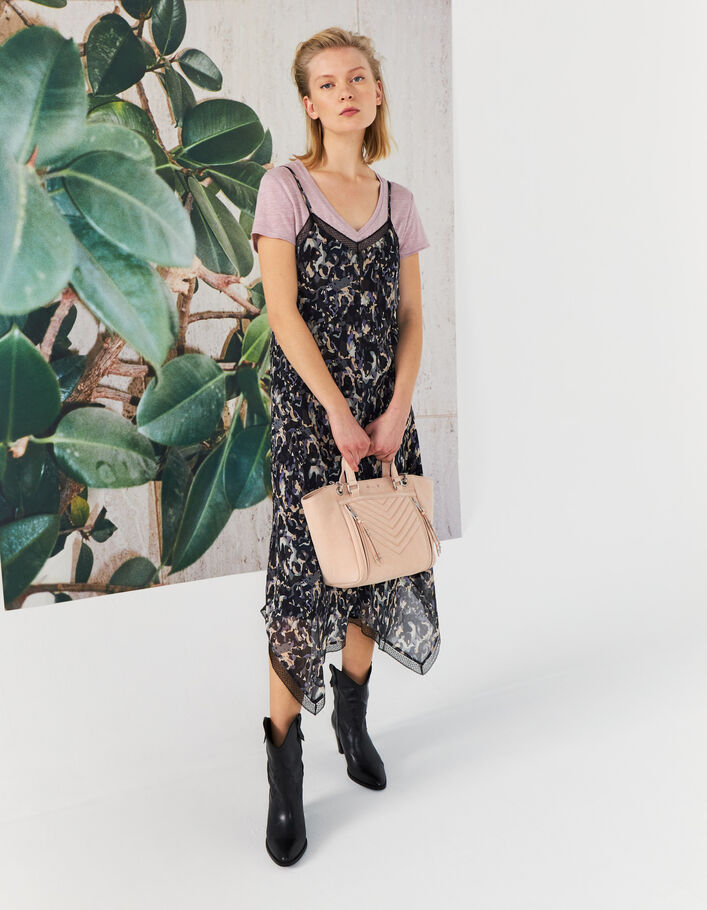 Kurzärmeliges Damenkleid mit Camouflageprint - IKKS