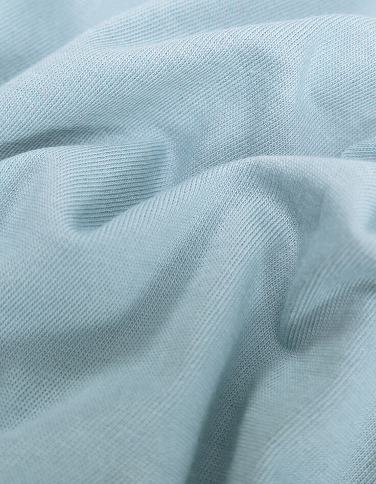 Herren-T-Shirt, hellblau, Baumwollmodal, Rundhals-6