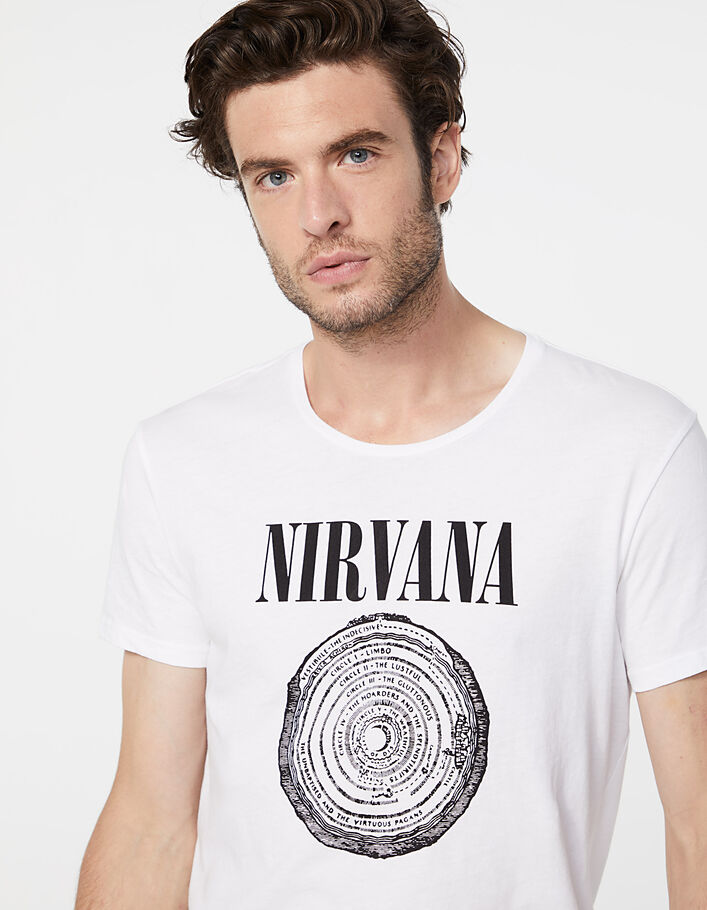 Men's white NIRVANA Vestibule Circle T-shirt - IKKS