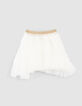 Girls’ off-white tulle skirt with gold waistband-2