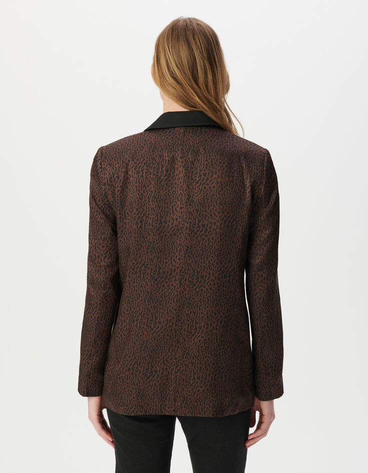 Brauner Damenblazer Leoprint-3 Brauner Damenblazer Leoprint-3