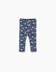 Omkeerbare navy legging bloemenprint babymeisjes-2
