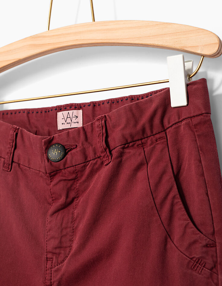 Bordeauxrote Jungenhose -4