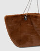 Bolso cab&aacute;s forro sint&eacute;tico camel mujer-2