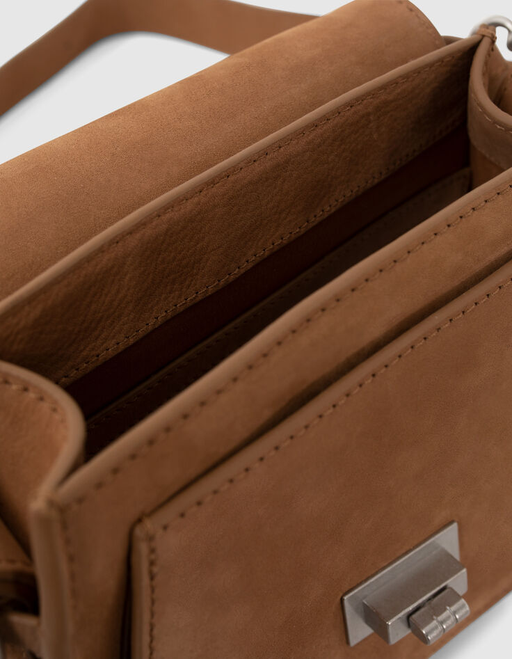 Bolso The Small Waiter cuero nobuck arena mujer-5
