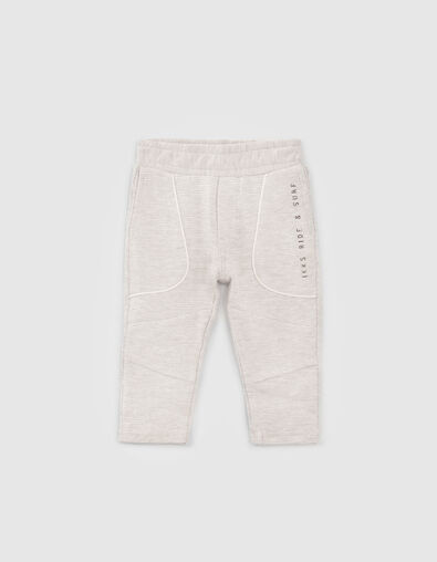 Baby boys’ grey textured biker-style joggers - IKKS