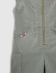 Girls' khaki jumpsuit with colour embroidery-4