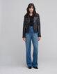 Denim wide leg taille haute femme-6