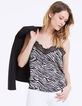 Top estampado cebra con tirantes finos mujer-1