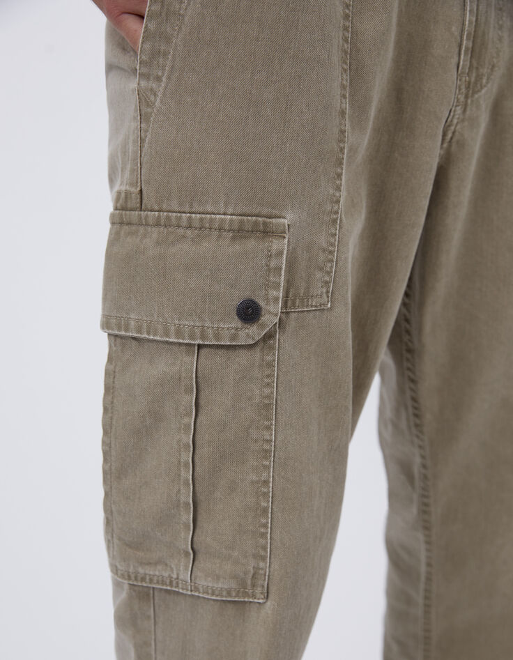 Pantalón militarTerra® Denim caqui claro hombre-5