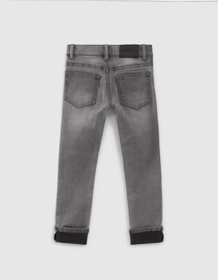 Jean skinny gris avec patchs gar&ccedil;on-3