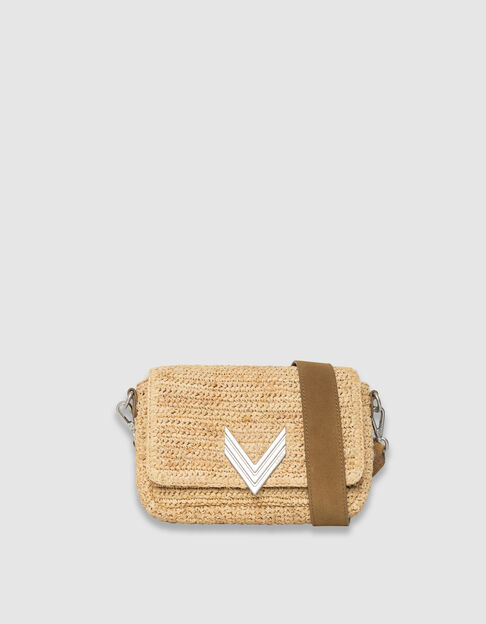 De 111 RAPHIA beige mix raffia en suèdeleer - IKKS