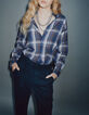 Camisa granate cuadros mujer-1