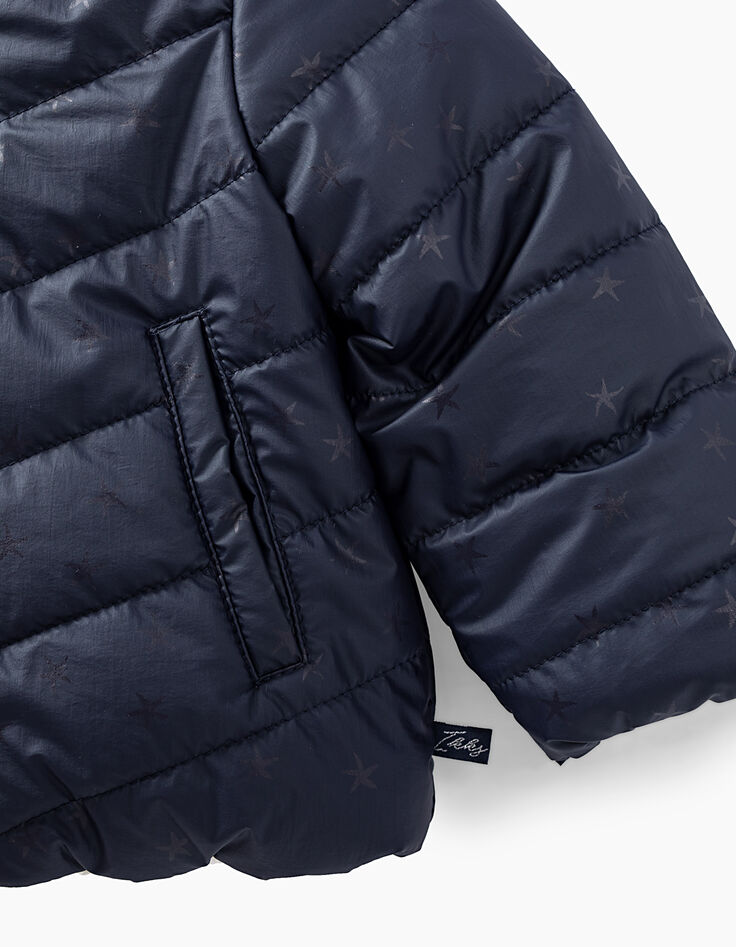 Doudoune réversible navy et iridescent recyclé bébé fille-5 Doudoune réversible navy et iridescent recyclé bébé fille-5