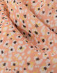 Girls' peach long dress with flower tachist print-7