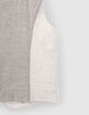 Chaleco traje beige rayas niño-6