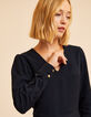 Robe marine effet drap&eacute; c&ocirc;t&eacute; I.Code-5