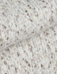 Women's Beige High-Neck Sweater in Yarn-Dyed Knit-9