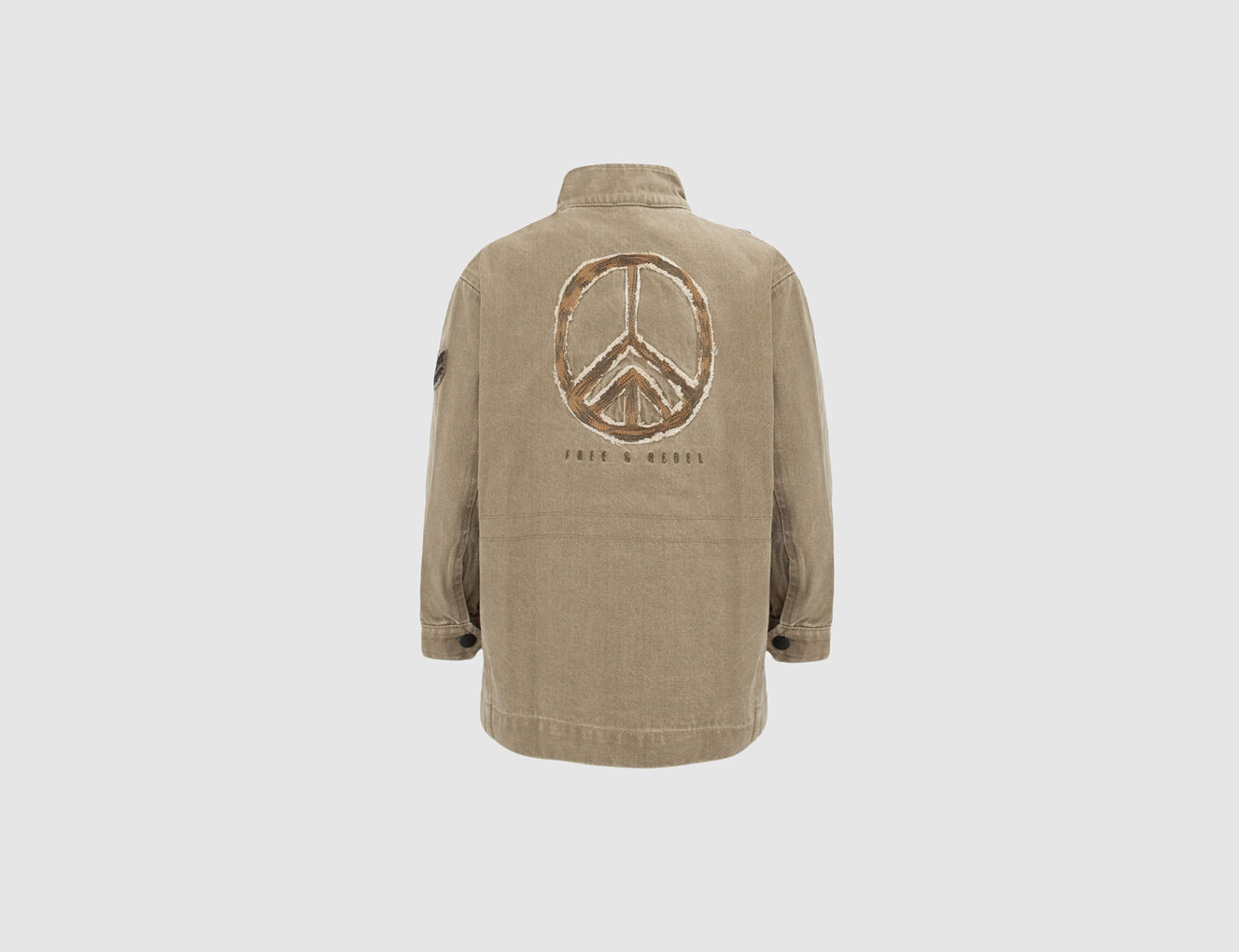 Boys’ light khaki Terra® Denim safari jacket, P&L back - IKKS-4