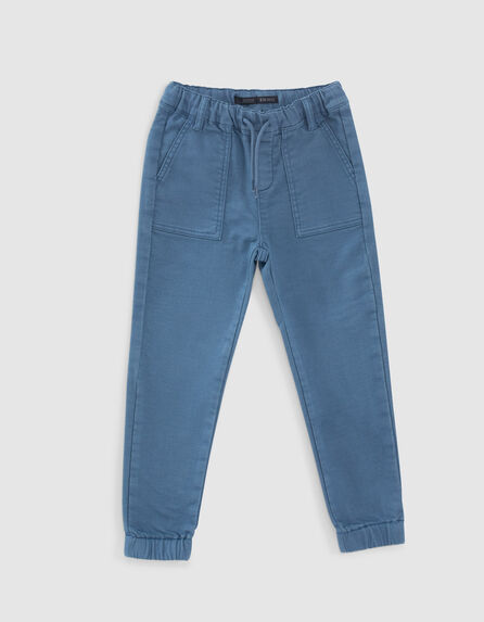 Boys’ dark blue knitlook tapered jogger jeans