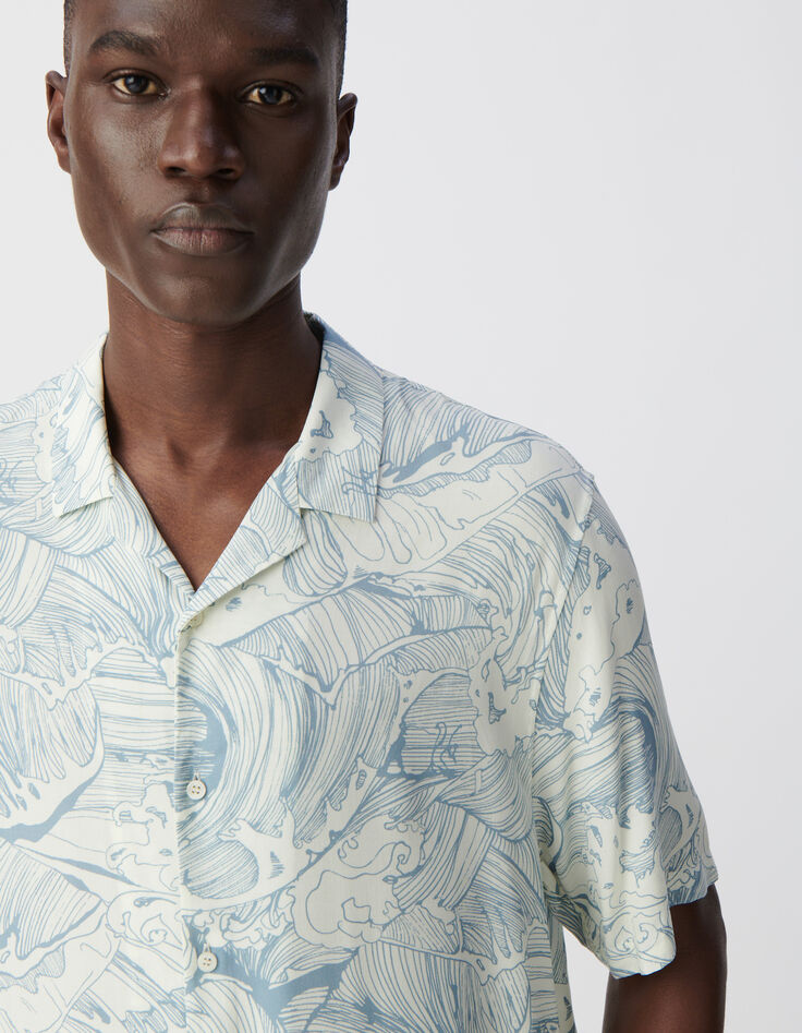 Chemise REGULAR orage imprimé vagues Homme-4