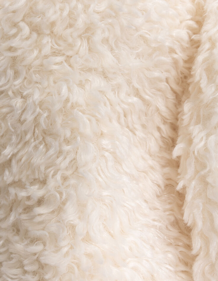 Cardigan à capuche 2-en-1 écru et gilet sans manches fille-11