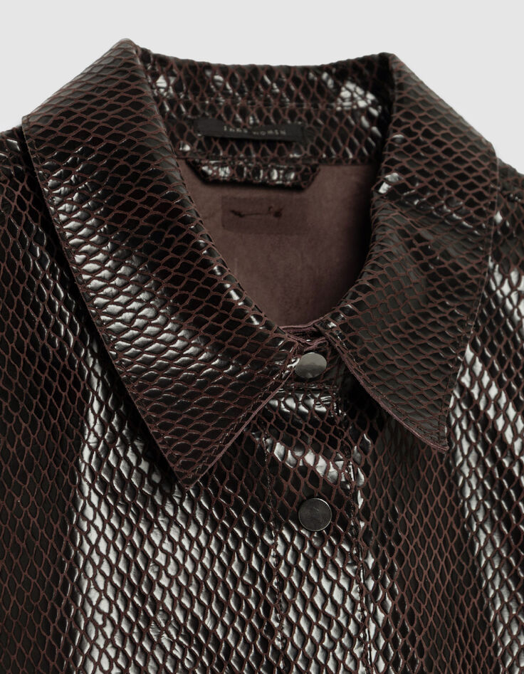 Dames overhemd van pythonleer met maokraag-6