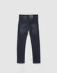 Vaqueros skinny azules vintage recortes ni&ntilde;o-3