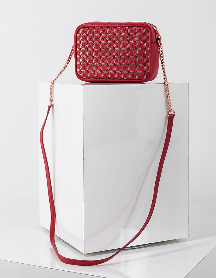 Rode leren handtas I.Code-6