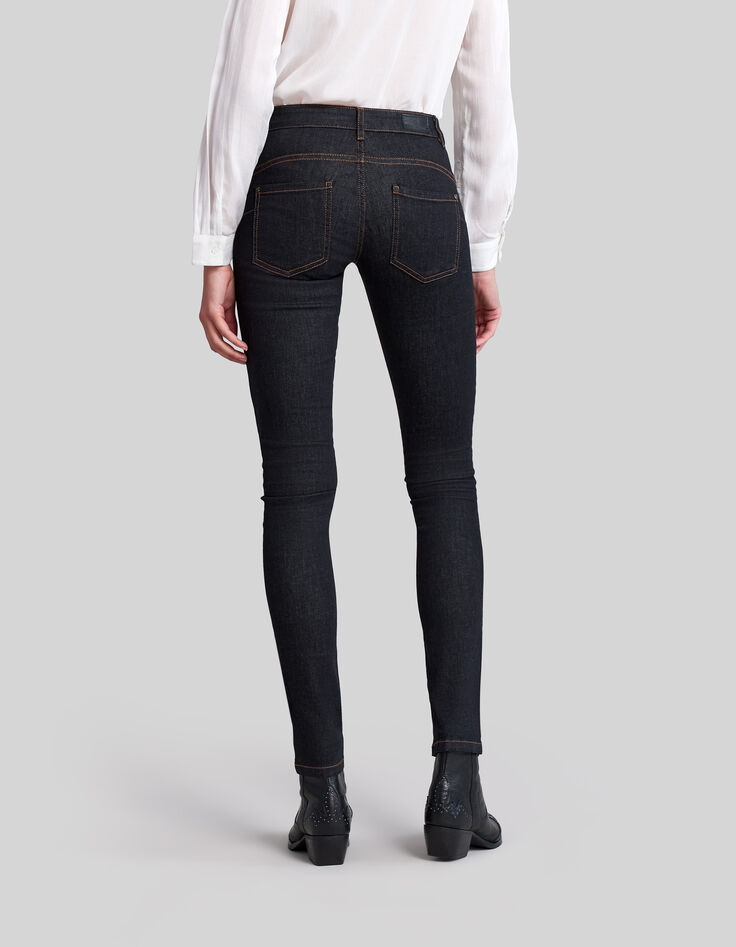 Jean SLIM noir taille basse femme-5