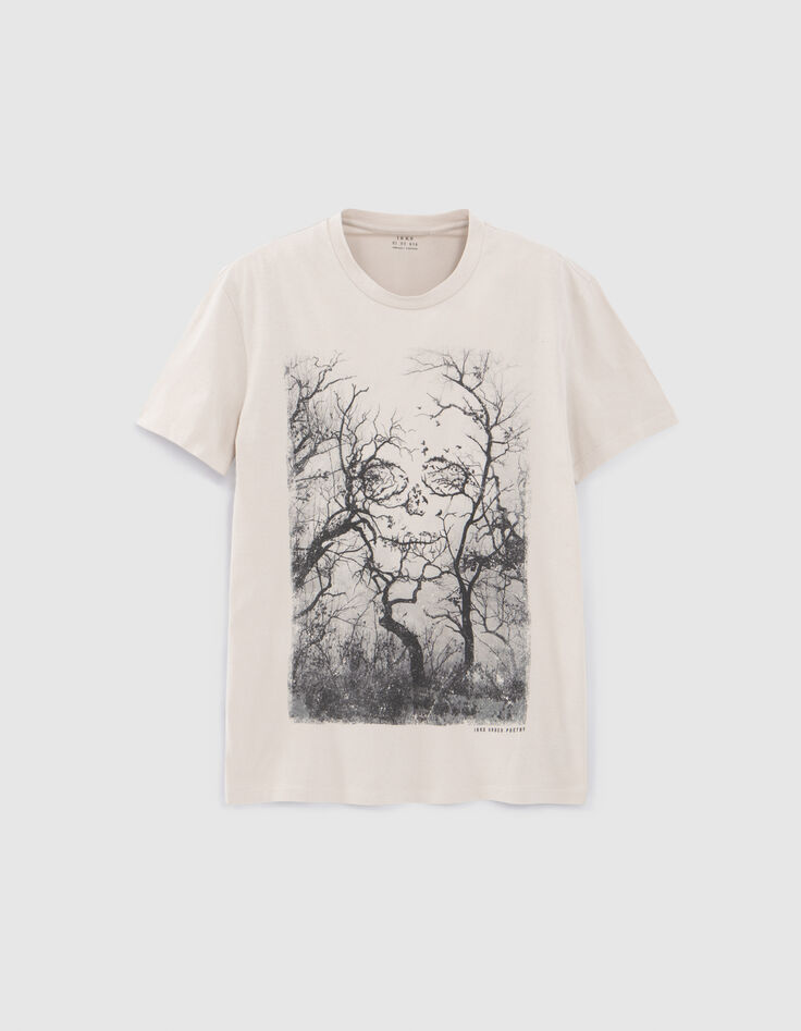 Men's beige tree T-shirt-7