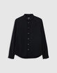 Camisa REGULAR negra Interlock Hombre-5