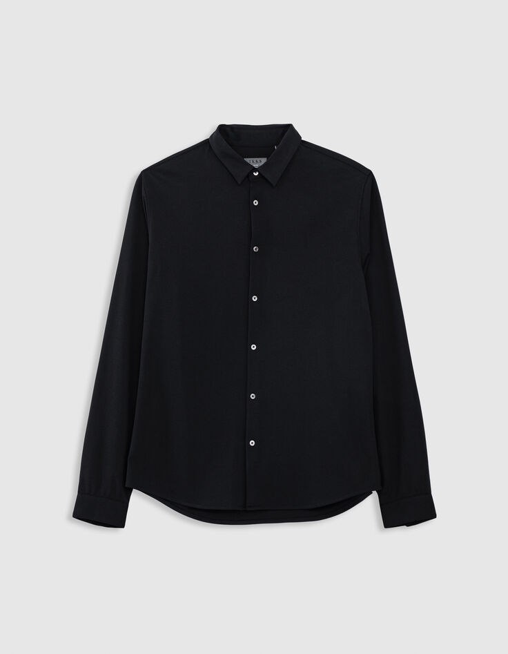 Camisa REGULAR negra Interlock Hombre-5