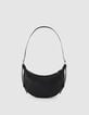 Black grained leather Allane half-moon bag size S Women-3