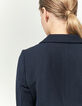 Marineblauer Damenblazer aus Baumwollpiqu&eacute;-6