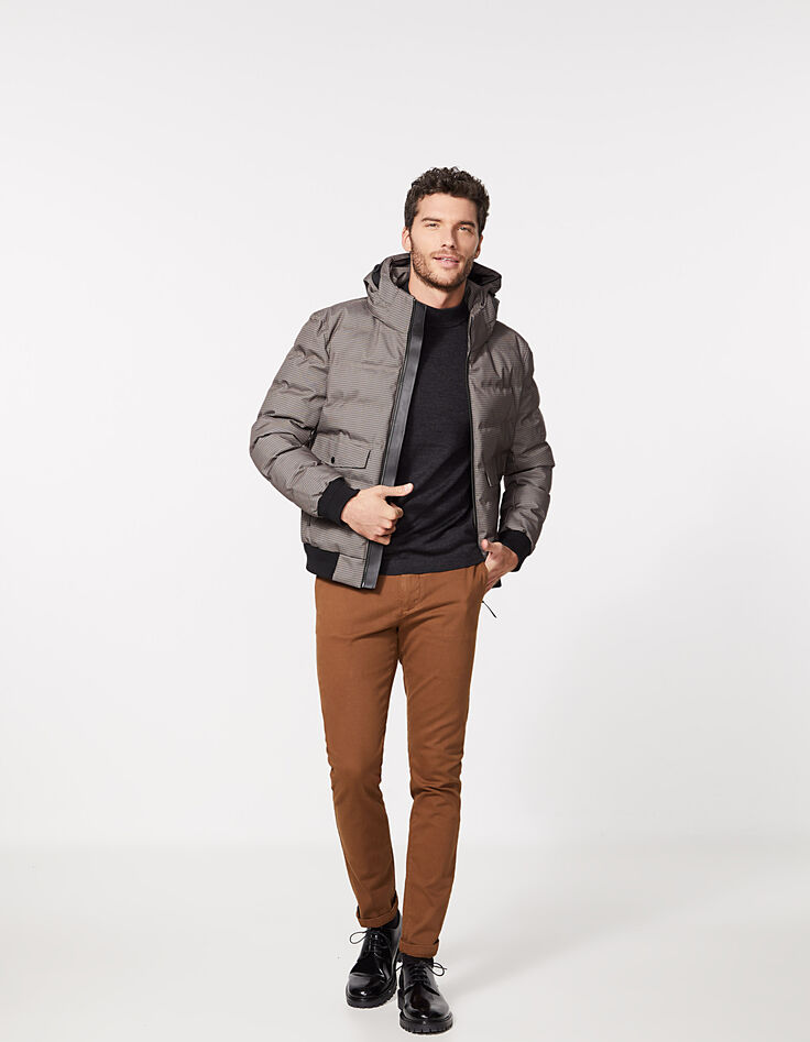 Pull maille à col cheminée anthracite Homme-5