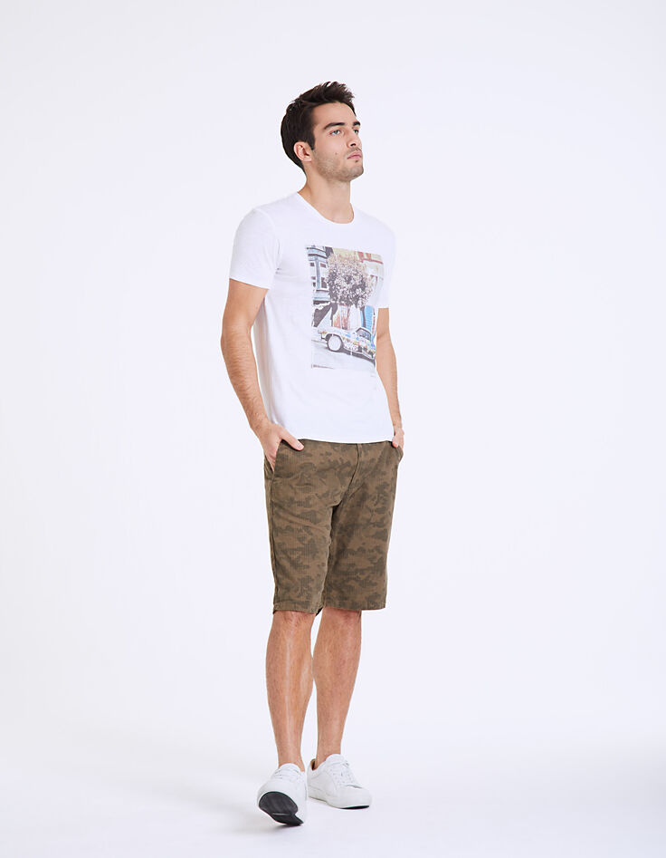 Men’s white Don't worry Be Hippy car graphic T-shirt-7 Men’s white Don't worry Be Hippy car graphic T-shirt-7