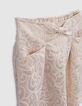Jupe courte dorée jacquard baroque fille-5