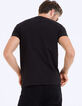 Schwarzes Herren-T-Shirt weißem Skelett-Fahrer-4