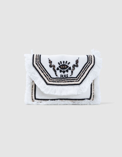 Beige handtas parelborduursels meisjes - IKKS