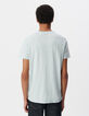 Hemelsblauw T-shirt L'Essentiel biokatoen V-hals Heren-2