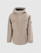Boys’ beige parka with heat-sealed seams-1