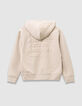Boys’ beige sweatshirt with embossed slogan on back-8