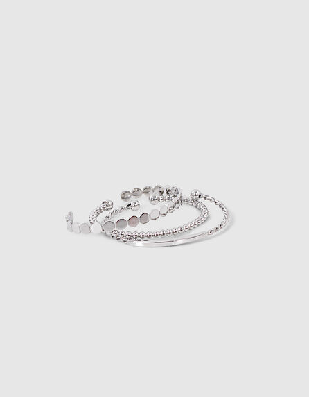 Women’s silver-toned bangle-style bracelets