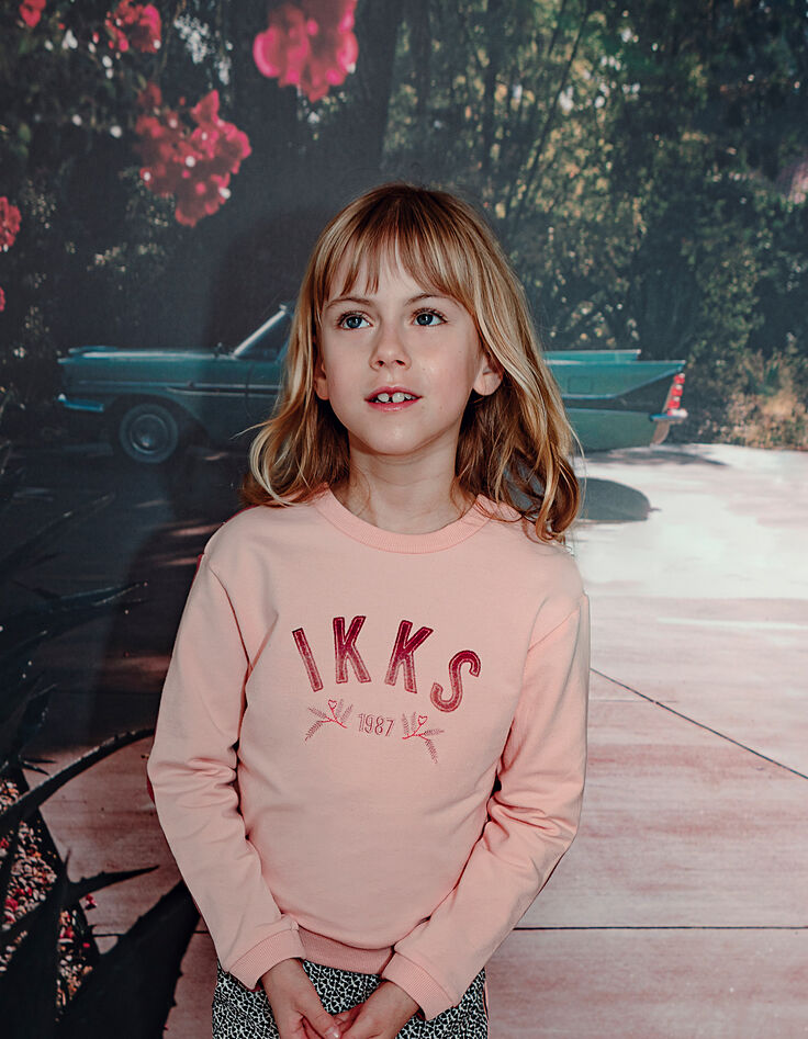 Sudadera reversible redwood y rosa pastel niña-6