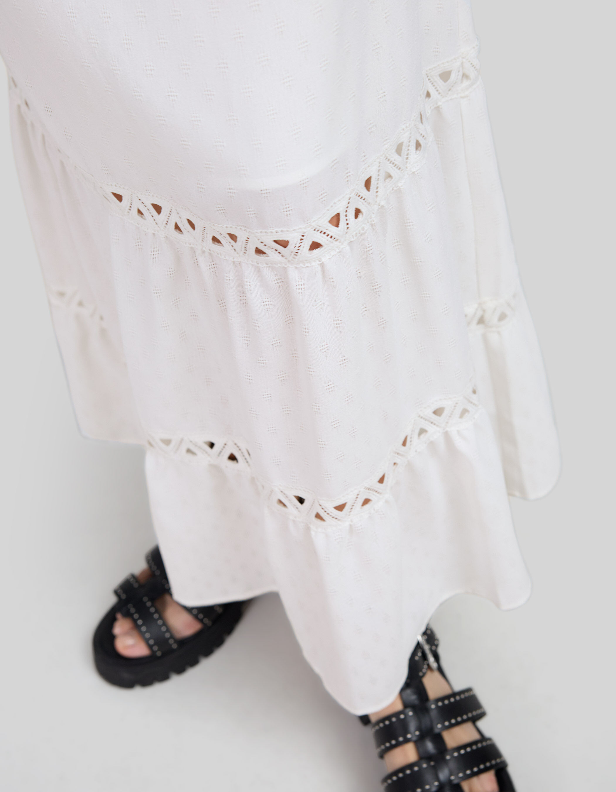 Robe longue blanche recyclee Femme IKKS