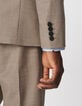 Gemarmerd beige colbert TRAVEL SUIT Homme-4